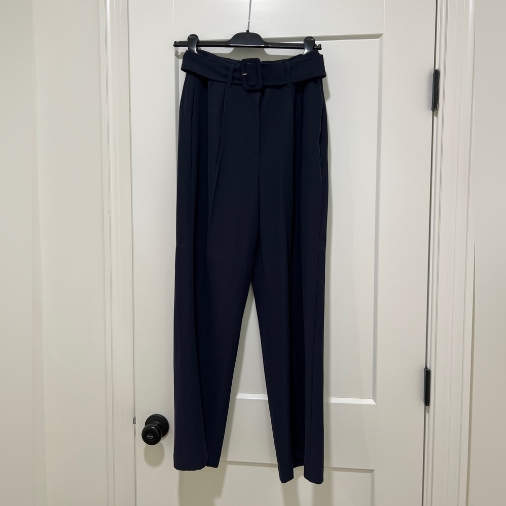 Express Women’s Ankle Super High Rise Navy Pants